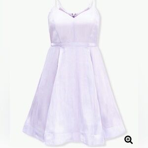 NWT Torrid LILAC PURPLE IRIDESCENT SATIN SKATER DRESS SIZE 16
